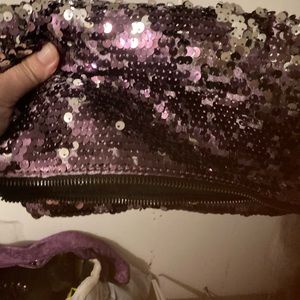 Bcbg max azaria purple clutch